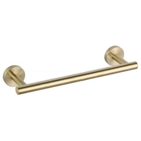 Towel Rack with Hole, 304 Stainless Steel Towel Bar, Bathroom Towel Rack, Brushed Nickel Towel Bar for Bathroom and Kitchen, Gold, 30cm (1/4)