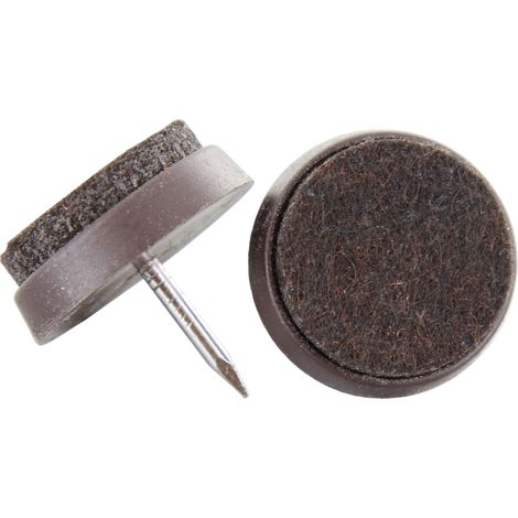 SOTTOSEDIA FELTRO CON CHIODO D 22 MM MARRONE- 100,0 pz