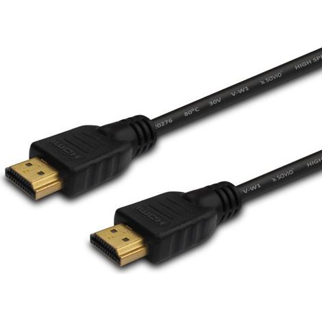 Savio CL-34 HDMI-Kabel 10 m HDMI Typ A (Standard) Schwarz - HDMI-Kabel (10 m, HDMI Typ A (Standard), HDMI Typ A (Standard), 4096 x 2160 Bildpunkte, Audio Return Channel (ARC), Schwarz)