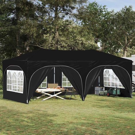 Carpa Plegable para Fiestas Negro 575 x 288 x 245 cm