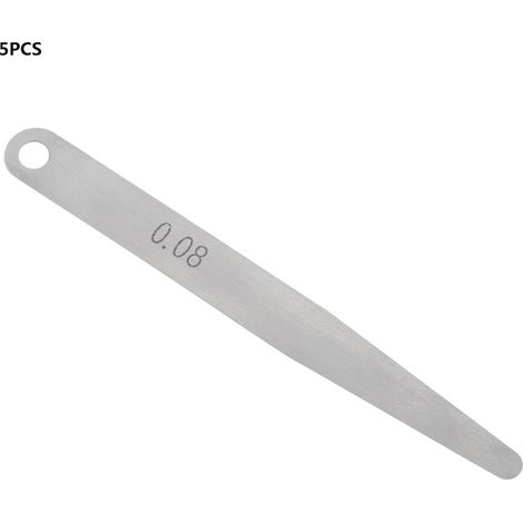 5 jauges d'épaisseur 0,08 mm, outil de mesure d'épaisseur métrique (0,08 mm) (1/5)