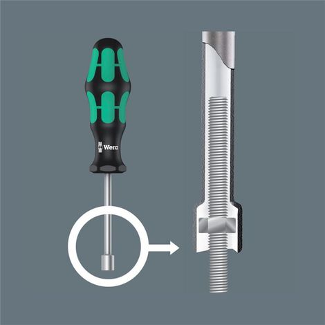 Wera llave de vaso hexagonal 395 HO SW 5mm longitud de hoja 70mm longitud total 168mm - 5029460001 (1/4)