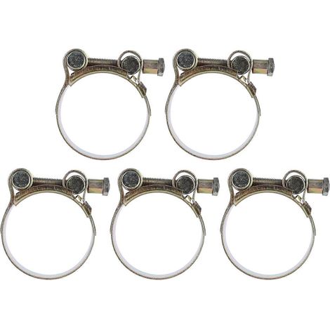 5-teiliges Schlauchschellen-Set aus verzinktem Stahl mit einem Kopf für Kfz- und mechanische Anwendungen