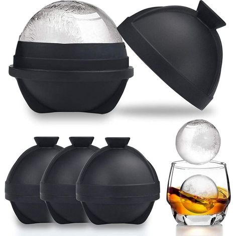 Runde Eiswürfelform für große Kugeln Whisky, Gin, Wodka, Rum und Bourbon (1/5)