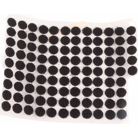 Lot de 100 pastilles adhésives auto-agrippantes, points scratch imperméables avec colle forte, pour fixation légère, 20mm, double face, usage intérieur/extérieur (1/5)