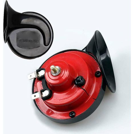 Clacson per motocicletta da 12 V, clacson a forma di chiocciola, clacson per treno super rumoroso, clacson per auto impermeabile, clacson universale per auto, clacson universale per auto da 12 V rosso