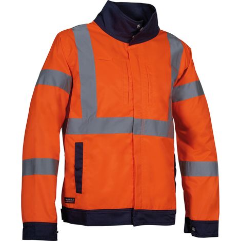 GIACCA TEMPEL AD ALTA VISIBILITA' - tg.S - arancione fluo/navy