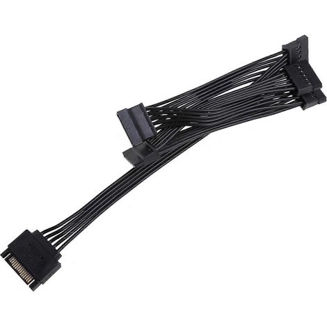 Câble d'extension d'alimentation pour disque dur de serveur de bureau, adaptateur SATA 15 broches, câble d'extension de calibre 18 AWG
