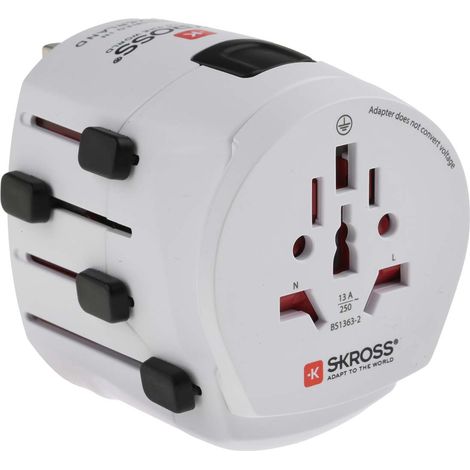Adaptateur de voyage, Universel, avec Australie, Euro, Allemagne, Italie, Suisse, Royaume-Uni, Etats-Unis ( Prix pour 1 )