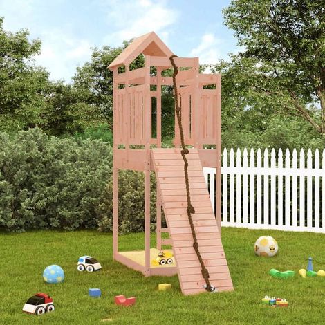 Aire de jeux extérieure : Aire de jeux d'extérieur bois de pin imprégné jeu extérieur enfant, aire de jeu jardin, balançoire enfant , pour jardin, usage domestique , enfant 3-8 ans (1/5)