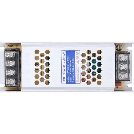 Adaptateur de commande d'alimentation LED à découpage pour bande lumineuse ultra-mince et longue (WCB24V60W) (1/5)