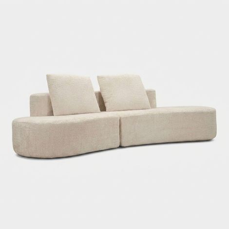 Design-Bouclé-Sofa 3-Sitzer 238 cm Island - Beige (1/5)