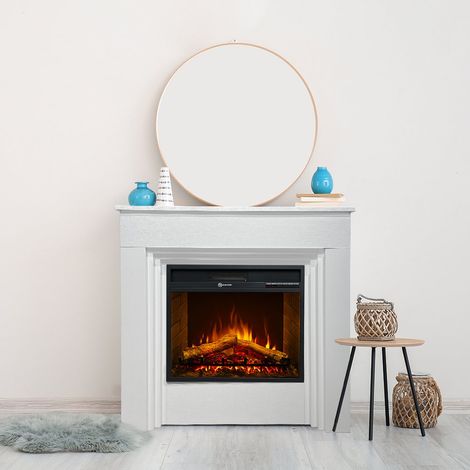 Elektrischer Kamin Alfaedo, Heizfläche 30 m², Leistung (kW) 0,9/1,8, Innenbereich, 96x35x96h cm, Weiß (1/5)