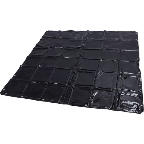 Rideau de soudage de sécurité 1,74 m x 1,74 m (5,7 x 5,7 pi), écran de soudage suspendu résistant aux UV (6 niveaux), avec attaches pour câbles, pour atelier et usage industriel, vert foncé. (1/5)