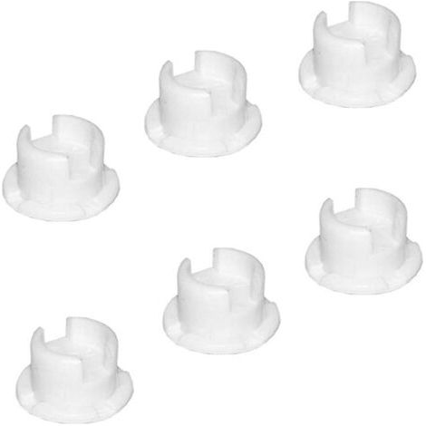 12 pièces Bouchon de Bouton de Verrouillage à Bande Couvercle de Cordon de Rail Inférieur en Plastique Bouchon de Verrouillage à Bande de Couleur Blanche Accessoire de Stores