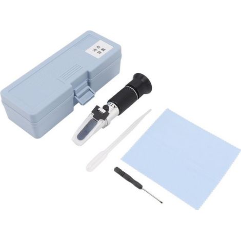 Réfractomètre - Mesure Point De Congélation Propylène Glycol Et Liquide De Batterie - Précision 0 01 Sg - Avec Tissu Et Manuel - 1 Pièce (1/4)