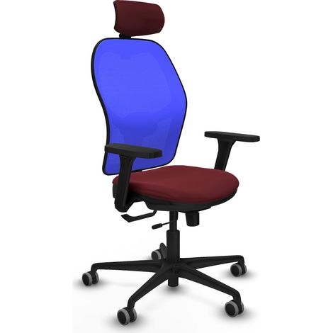 Silla de Oficina con Cabecero Jorquera Piqueras y Crespo 3D036G2 Granate