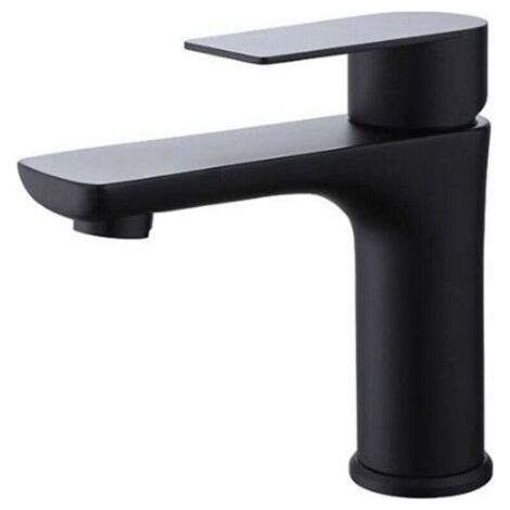 Robinet de lave-mains Robinet lave-mains noir mat Mitigeur eau chaude / eau froide - Noir (1/3)