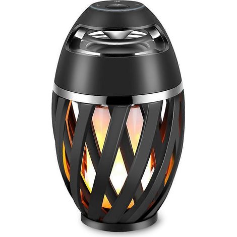 Enceintes Bluetooth innovantes pour les amateurs de plein air, avec lampe torche étanche, son surround à 360° et lumière décorative LED effet flamme. (1/5)