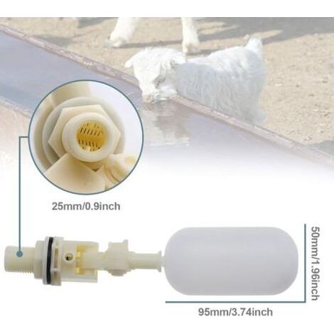 2pcs 3/4 pouce Robinet Boule de Vanne à Flotteur Eau automatique pour Aquarium 25mm (1/4)