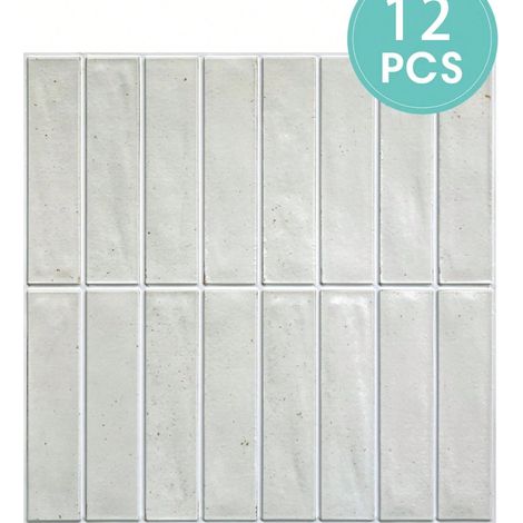 Carrelage mural et de sol en céramique, 12 pièces Carrelage mural décoratif autocollant, imperméable et résistant à l'huile SCQ1741（30x30cm） (1/5)