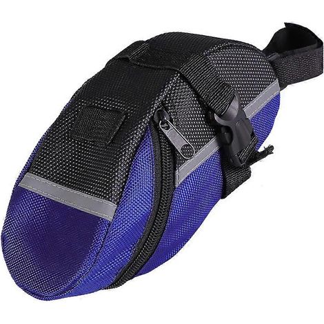 Sacoche arrière de vélo pour les sorties nocturnes, design bleu tendance, rangement pour outils, 1 pièce - Robuste et pratique (1/5)
