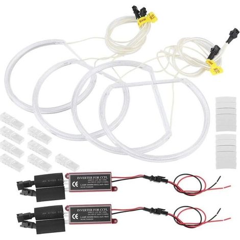 Kit of lighting angel eyes CCFL white 12V for BMW E46 Brightness high Installation easy with clips and self included (1/5)