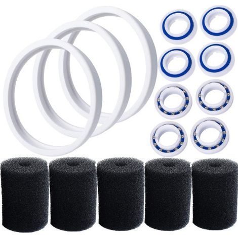Kit de roulements C60 avec pneu et éponge – Compatible Polaris 180 et 380 – Ensemble de nettoyage pour robot (1/5)