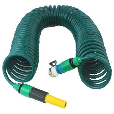 Tuyau Spiralé - 5 M - Diamètre Intérieur 8 Mm - Pour Arrosage Jardin Et Lavage Voiture (1/5)