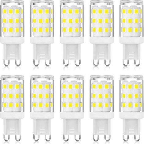 Ampoules LED G9 sans scintillement, 3 W équivalent à des ampoules halogènes de 20 W, 25 W, 28 W ou 33 W, blanc froid 6 000 K, culot G9, LED blanc chaud à économie d'énergie, CJY Blanc chaud-AquaForge (1/5)