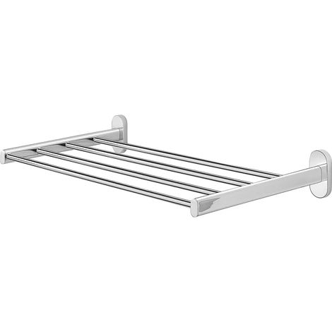 Mensola a muro portasciugamani con 4 bracci Gedy serie Febo in acciaio inox cromato (1/2)