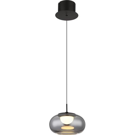 Globo - lámpara colgante - QUINTARA - negro - vidrio - Ø 20cm - (1/5)