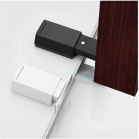 Lot de 4 verrous magnétiques à pression pour portes et placards de camping-cars, robustes et faciles à déverrouiller par simple pression. (1/5)