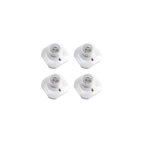 E27-Schraubfassung für Deckeneinbau, Fassung für LED-Lampe, E27-Sockel, weißer Kunststoffsockel für Wandleuchte, 220–240 V VC - Crezuo (1/4)