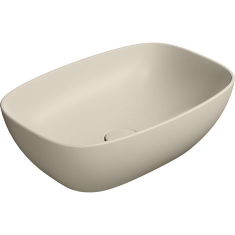 NUBES Lavabo en céramique sur plan 50x35cm, creta mat (1/2)