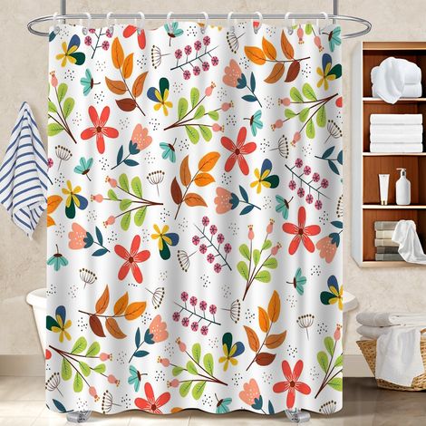 Kit rideau de douche en polyester 180x180 souple bâche polyester douche pour optimiser un petit espace (1/5)