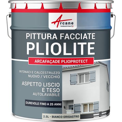 Pittura alla pliolite : per facciate e stucco - ARCAFAÇADE PLIOPROTECT - 2,5 L (+ o - 20 m² in una mano) Bianco grigiastro - RAL 9002 - ARCANE INDUSTRIES (1/5)