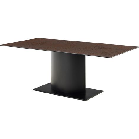 Mesa Norsica 1030, Negro + Marrón, 76x100x200cm, Cerámica, Metal (1/5)