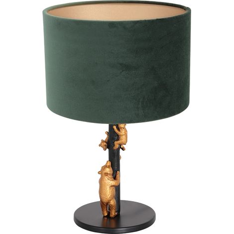 Anne Lighting - lámpara de mesa - Animaux - negro - metal velours