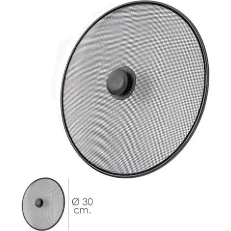 Couvercle anti-éclaboussures Poêle en acier Ø 30 cm. Noir. (1/3)