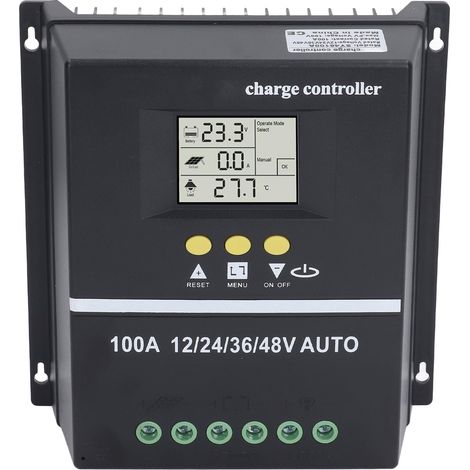 Dual-USB-Port-MPPT-Solarladeregler, adaptiver 12V/24V/36V/48V-Solarpanelregler, hintergrundbeleuchtetes LCD-Display, robustes Gehäuse. (1/5)