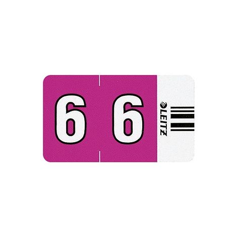 Leitz Ziffernsignal Orgacolor 6 66060000 23x30mm vi 100 St./Pack. (1/3)