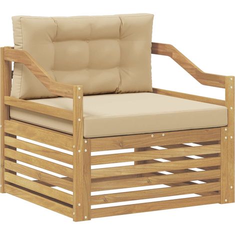 Maison Exclusive - Outdoor-Sofa Weiß und Beige