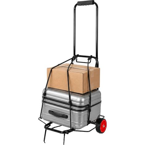 Chariot de courses, fer de haute qualité, supporte 50 kg, Noir 343087cm (1/2)