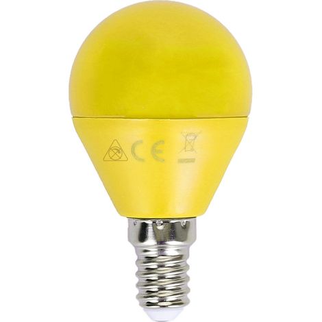 Lampadina Led E14 G45 a sfera 4W Gialla Aigostar (1/3)