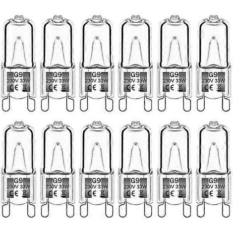 (2 pièces) Ampoule halogène G9 WB25T10102 compatible avec les cuisinières/fours GE Electrolux Kenmore - Remplace les références 318946400, 3025992, WB08T10045 et WPW10571723 (1/5)