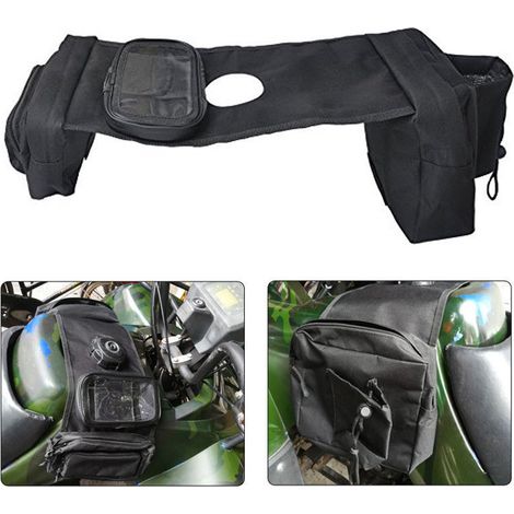 Sacoches de réservoir de carburant extérieures universelles moto gauche côté droit selle bras oscillant sacs à outils sac de moto sacoche pour sac ATV accessoires avec téléphone portable (1/5)