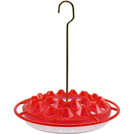 Mangeoire pour Colibris Suspendue, Abreuvoir Amovible Anti-Fuite, avec Crochet, Parcs, Jardins (Rouge)