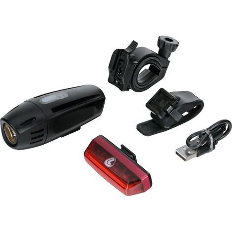Power, set fanale anteriore + posteriore a Led, ricaricabili USB (1/5)