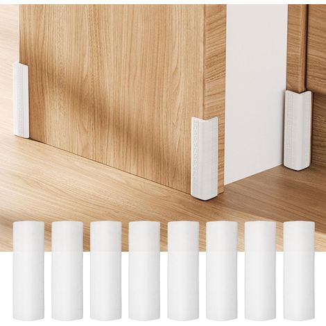 Blocs d'angle pour plinthes, lot de 8 pièces, en silicone, auto-adhésifs, de sécurité, pour protéger les bords des enfants, pour meubles et murs (1/5)